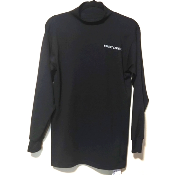 USFS Forest Service Elbeco Ufx Base Layers Black Mock Turtleneck Men's Medium - Picture 10 of 10